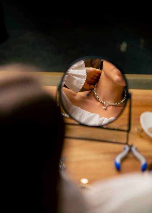 gargantilla espejo con estrella